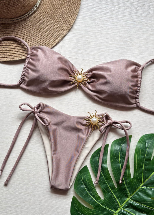 Strapless con herraje de sol